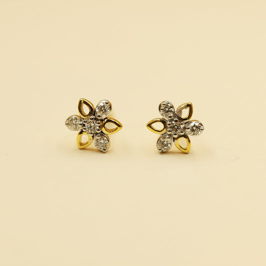 Divienne's Celestia Petal Natural Diamond Earrings
