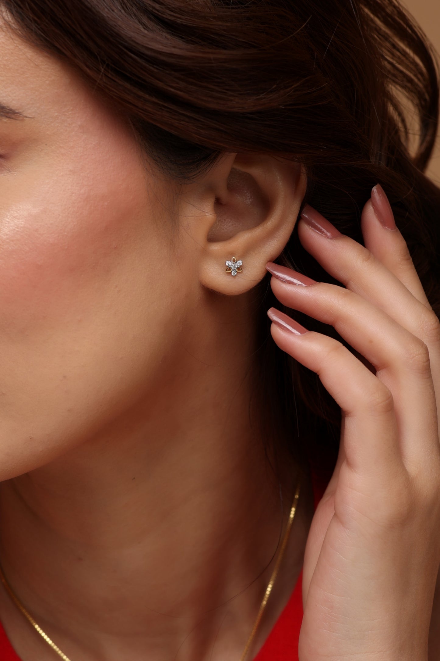 Divienne's Celestia Petal Natural Diamond Earrings